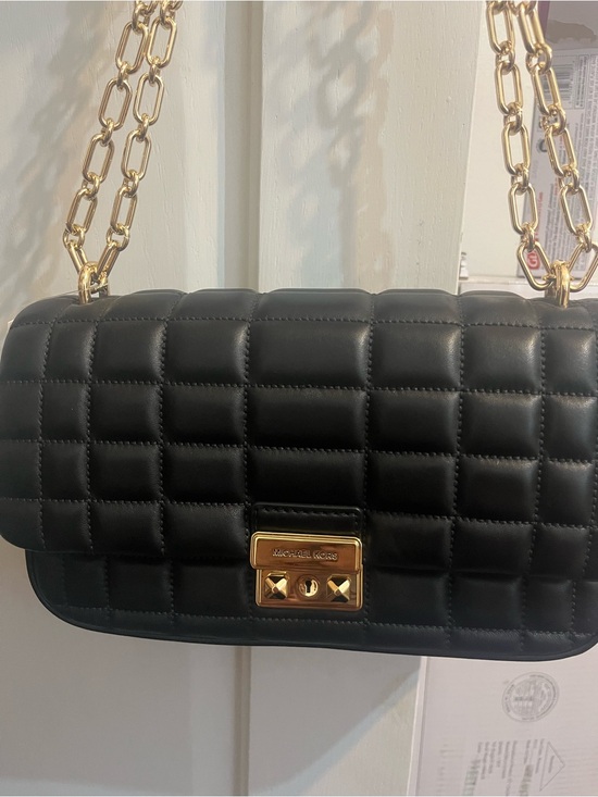 Michael Kors Handbags - Michael Kors Tribeca Quilted Black Leather Chain Shoulder Bag